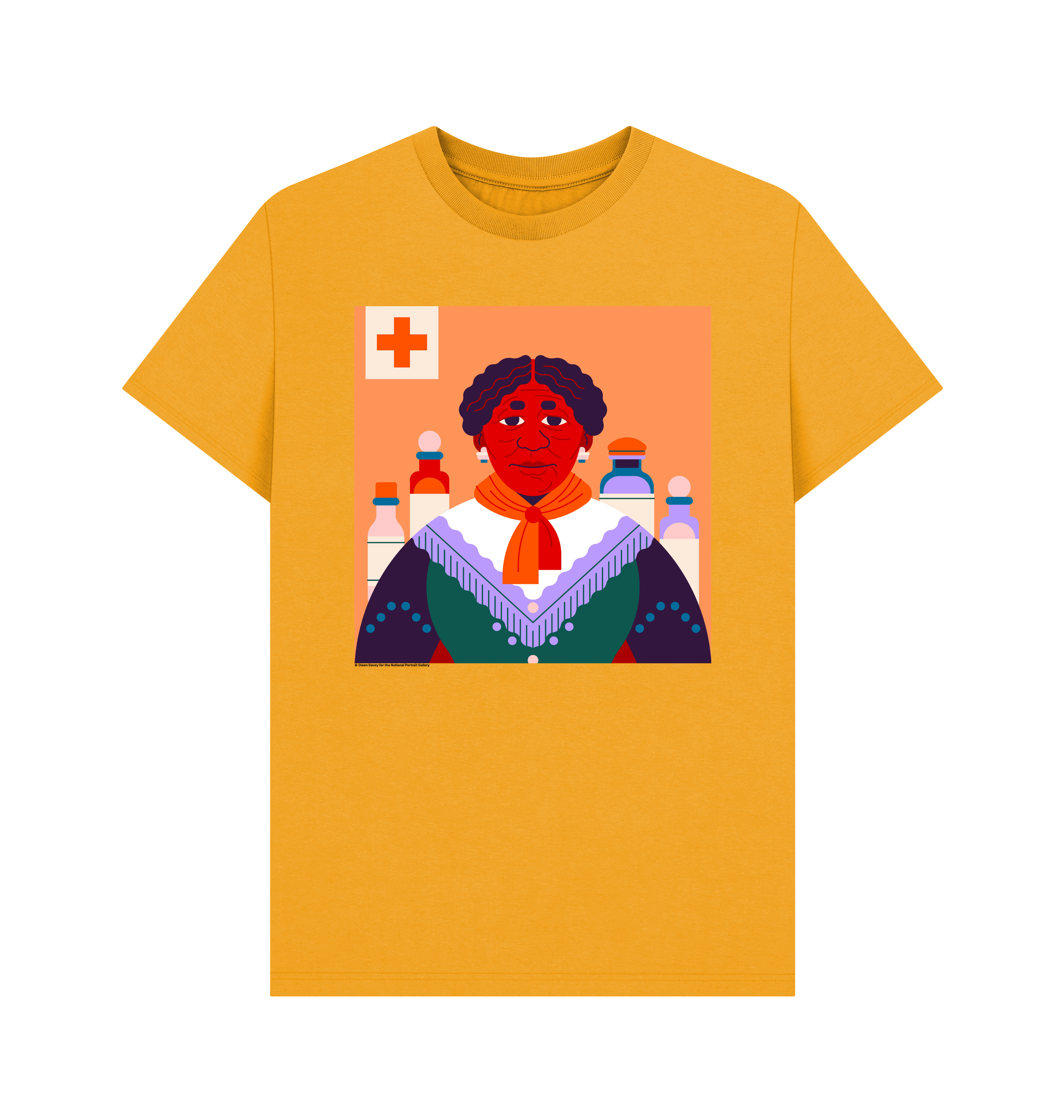 Mustard printed t shirt front
