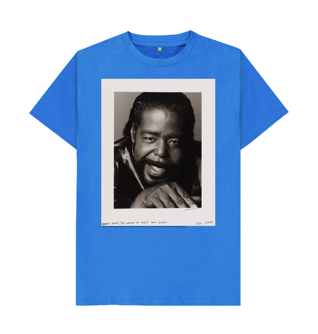 Bright blue printed t shirt front
