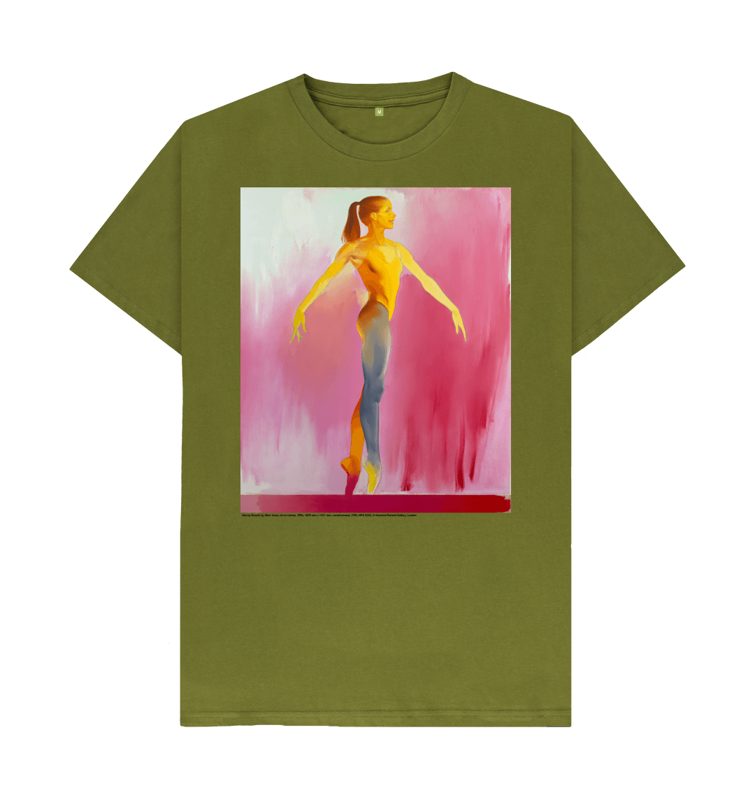 Moss green printed t shirt front