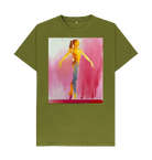 Moss Green Printed T-shirt Front