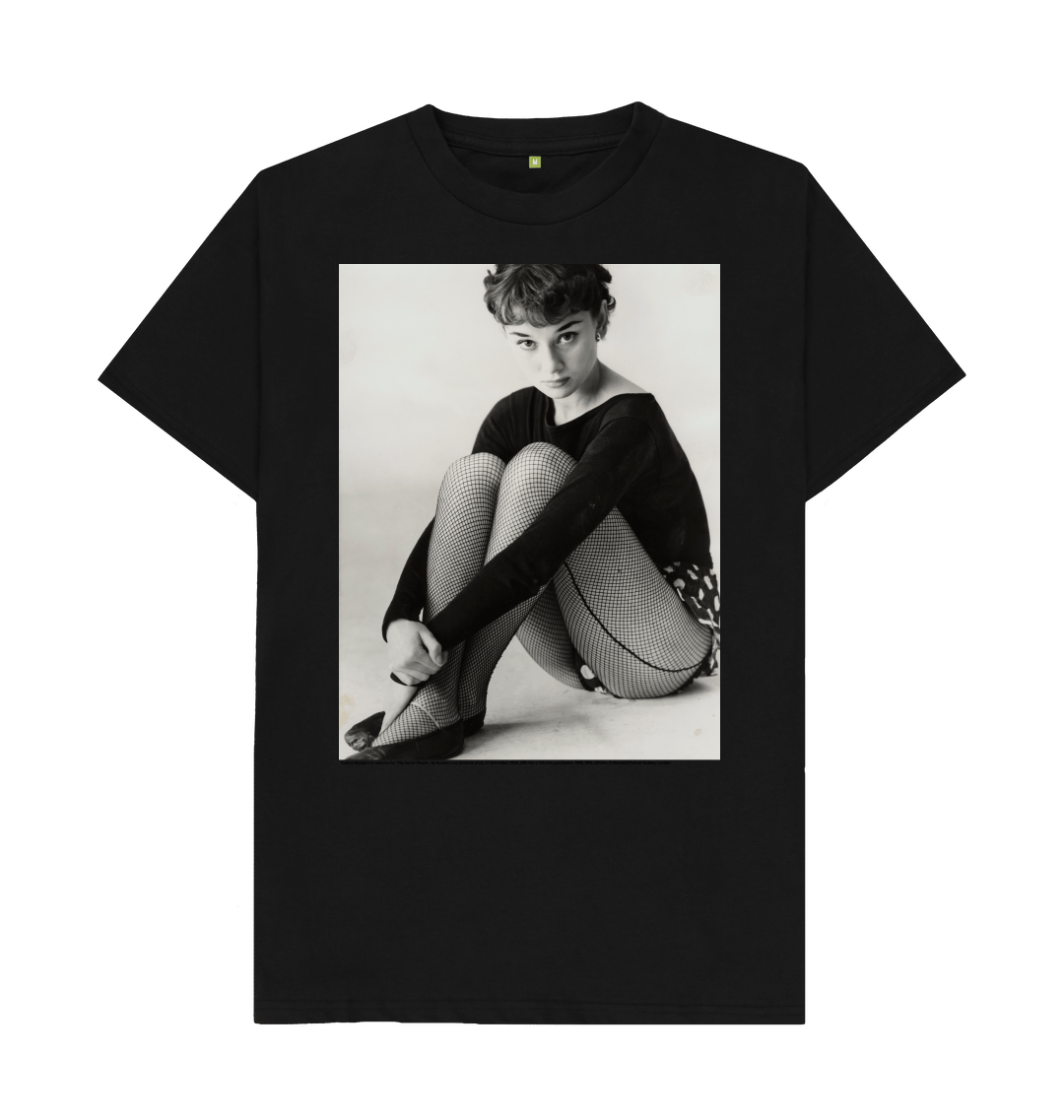 Black printed t shirt front