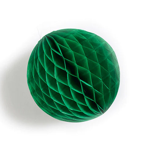 An image of a green honeycomb paper ball