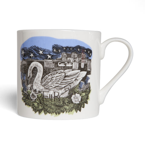 Detail of mug designed by Angela Harding exclusively for the Platinum Jubilee range at the National Portrait Gallery. 