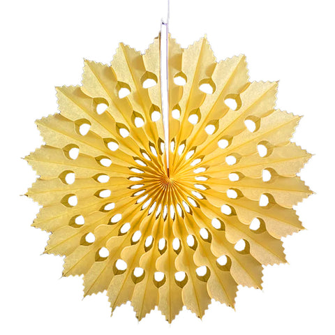 Yellow paper fan decoration