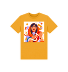 Mustard Printed Kids T-Shirt Front