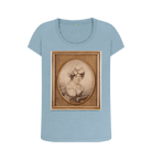 Stone Blue Printed T-shirt Front