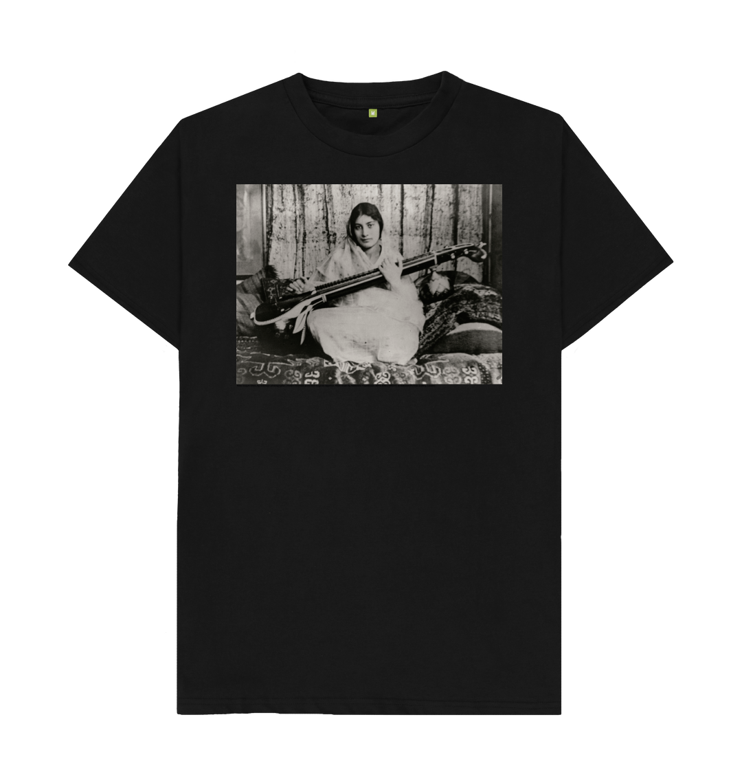 Black printed t shirt front