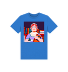Bright Blue Printed Kids T-Shirt Front