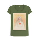 Khaki Printed T-shirt Front