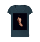 Denim Blue Printed T-shirt Front