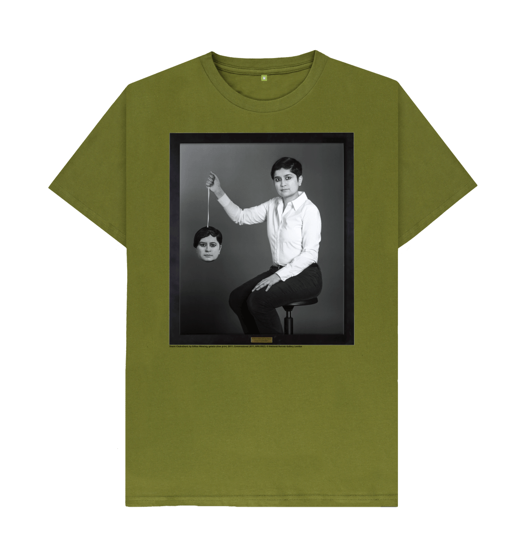 Moss green printed t shirt front