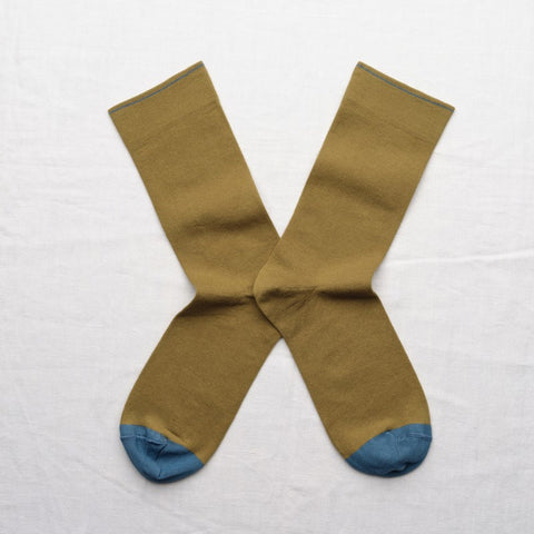 Absinth Khaki Green & Blue Socks