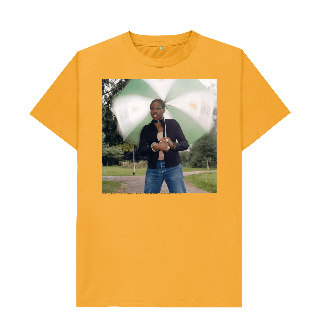 Mustard printed t shirt front