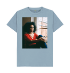 Stone Blue Printed T-shirt Front