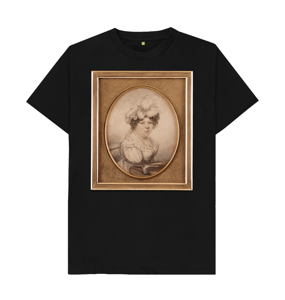 Black printed t shirt front