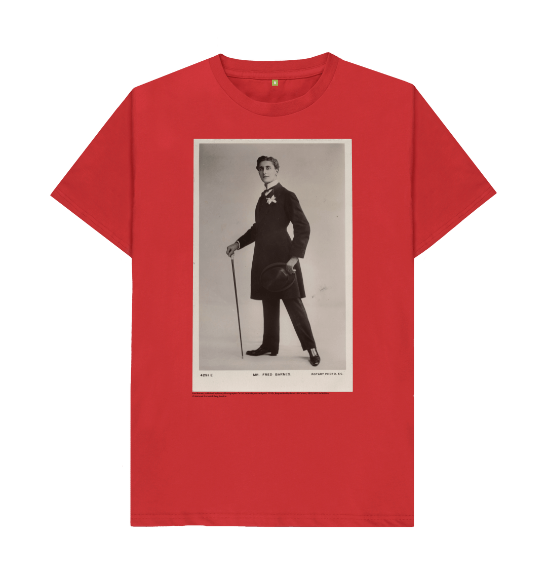 Red printed t shirt front