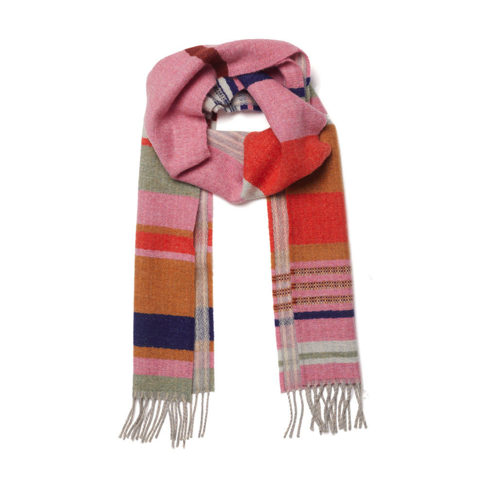 Angus lambswool scarf strawberry