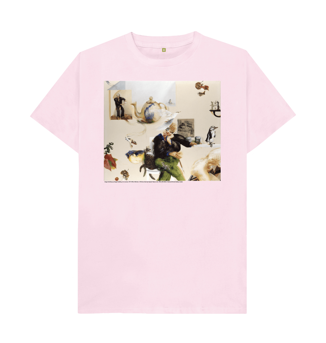 Pink printed t shirt front