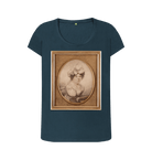 Denim Blue Printed T-shirt Front