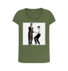 Khaki Printed T-shirt Front