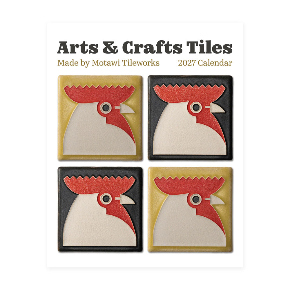 Arts crafts tiles calendar 2027 front