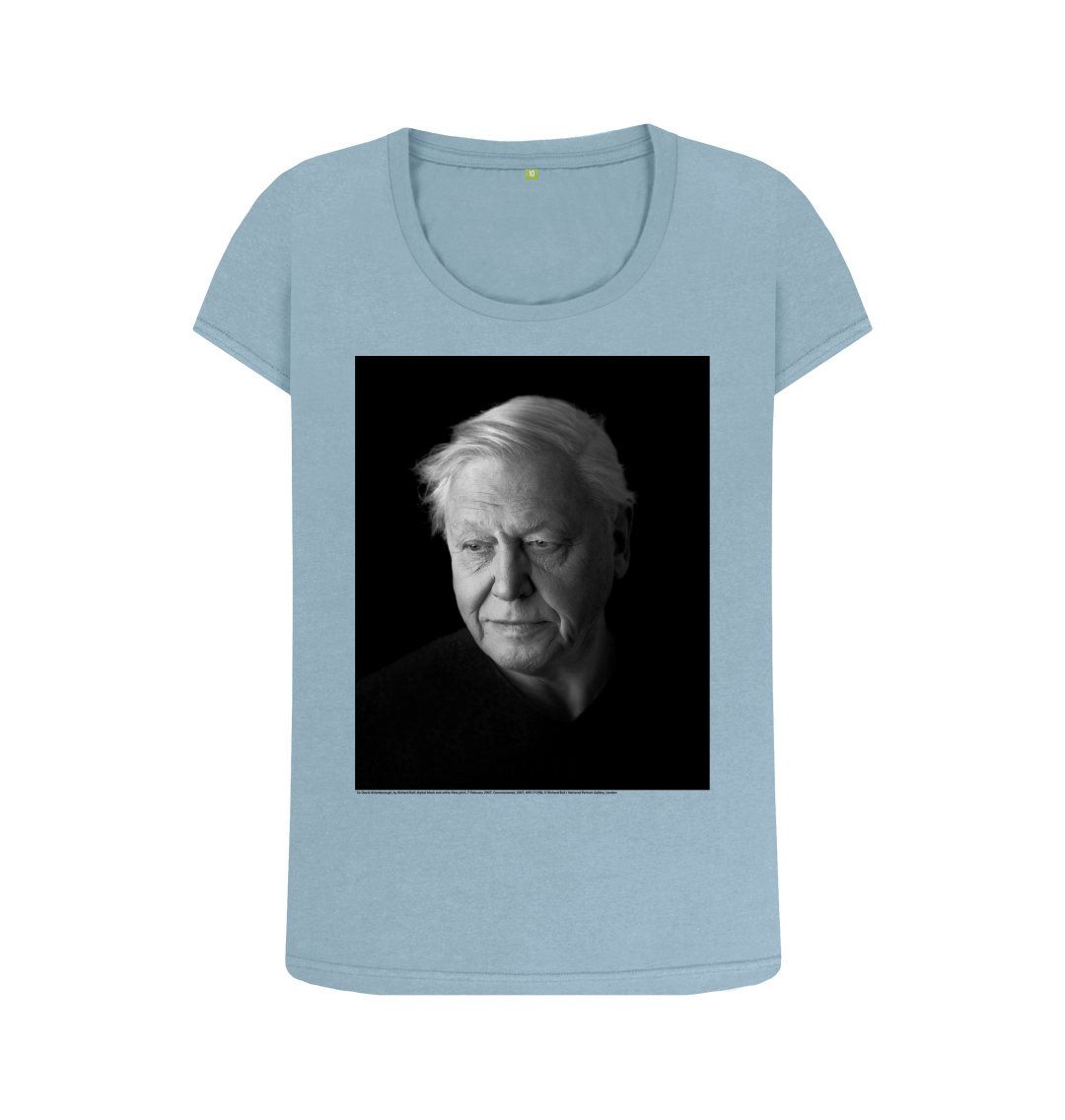 Stone blue printed t shirt front