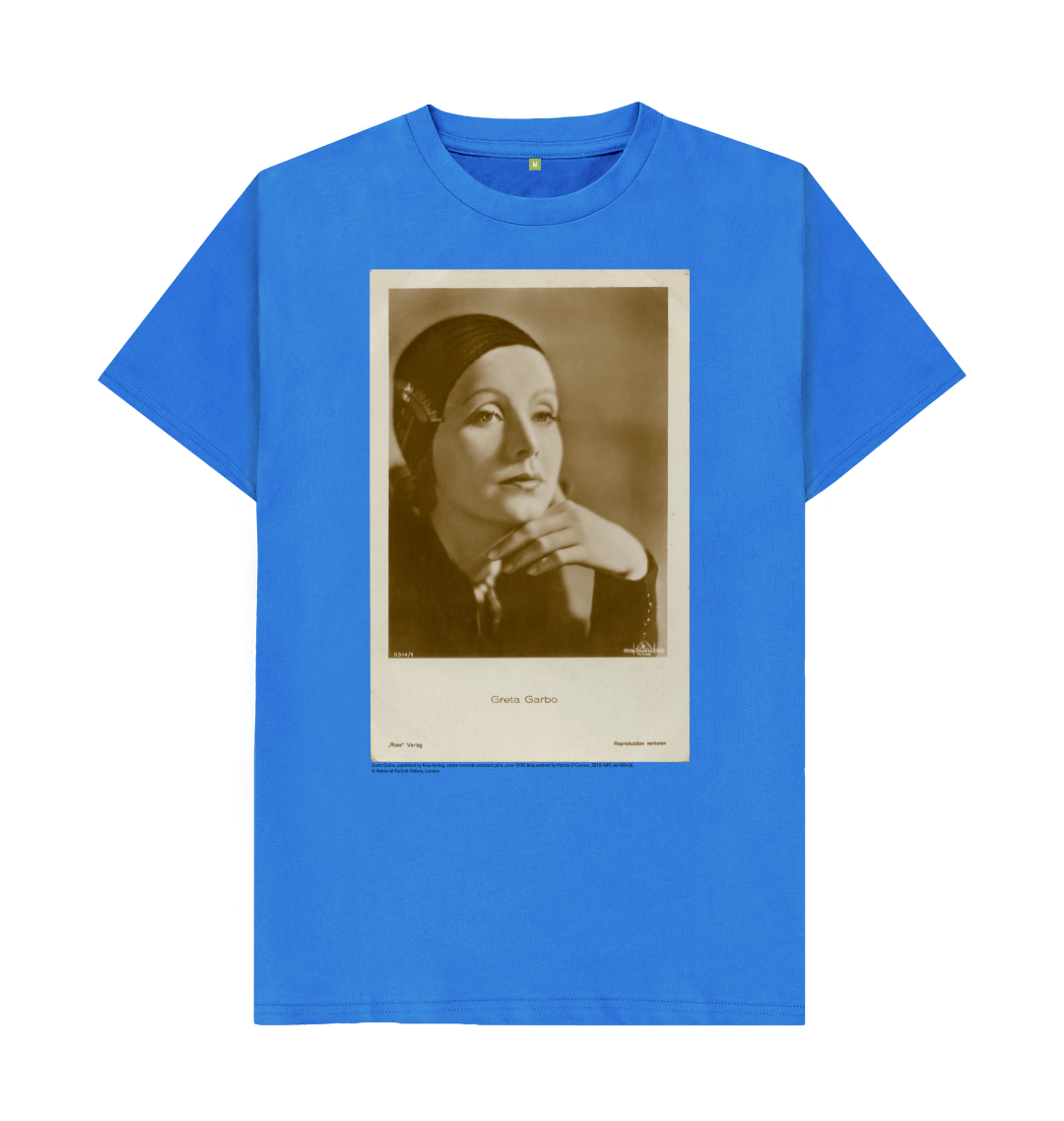 Bright blue printed t shirt front
