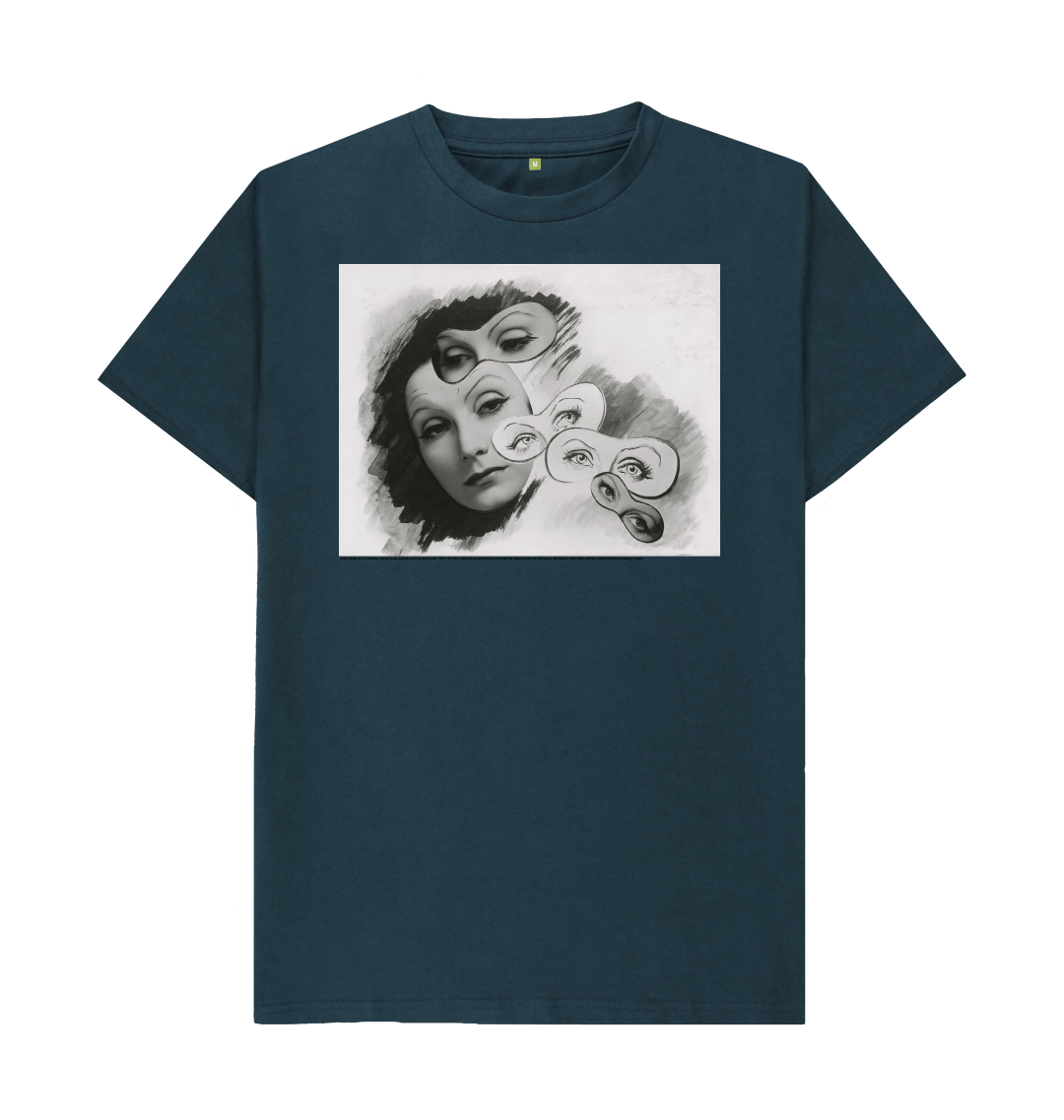 Denim blue printed t shirt front