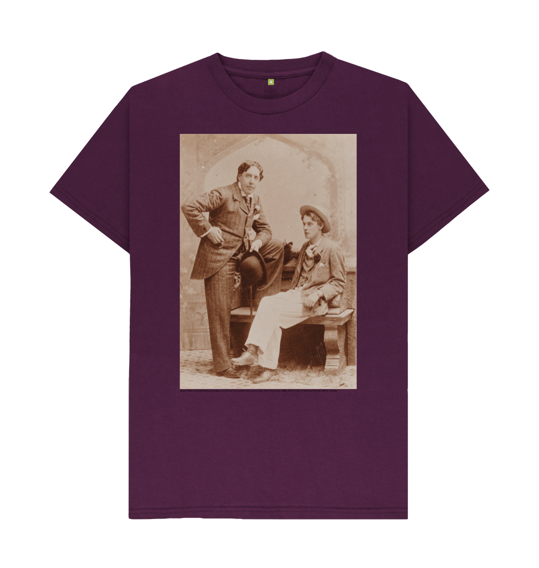 Purple printed t shirt front