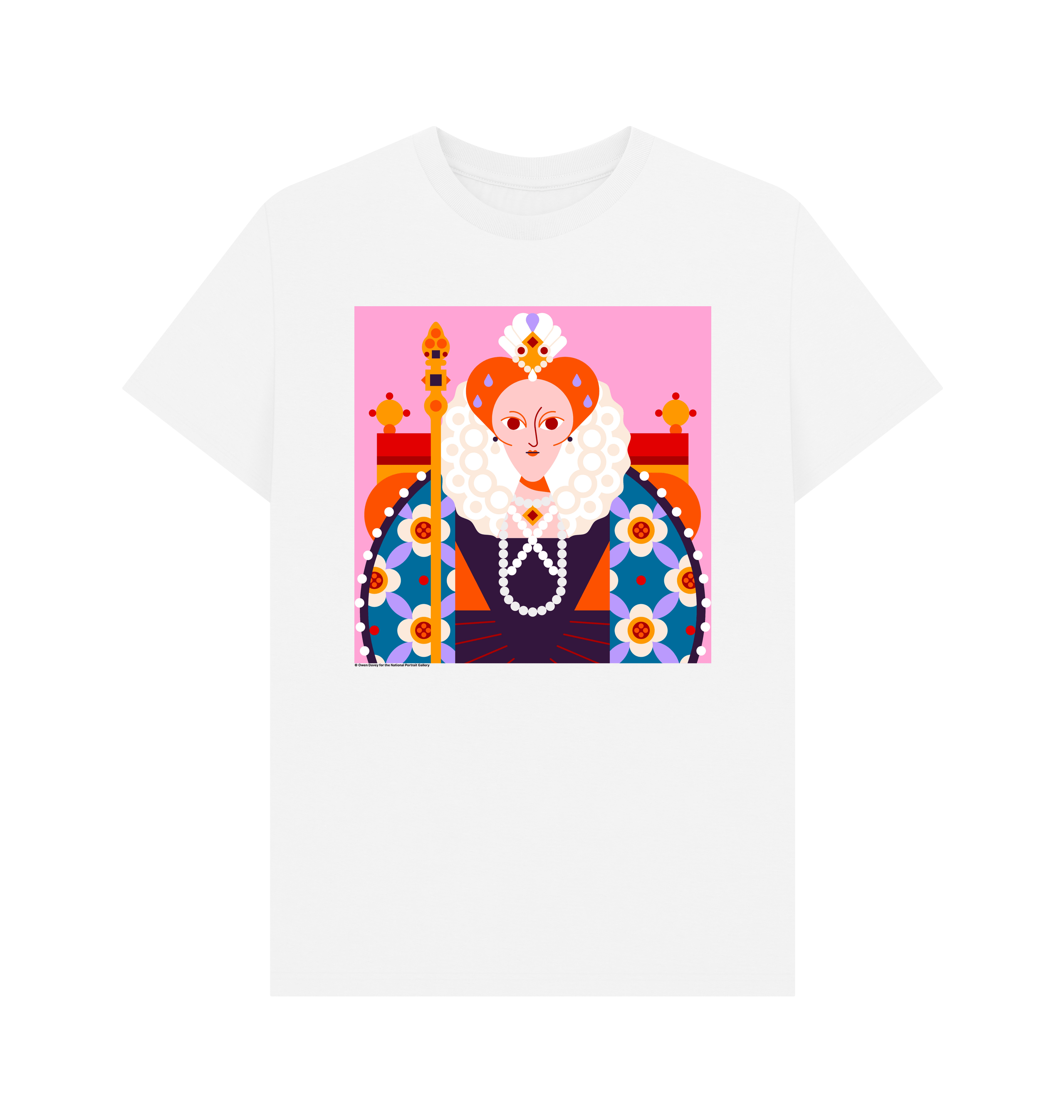 White printed t shirt front