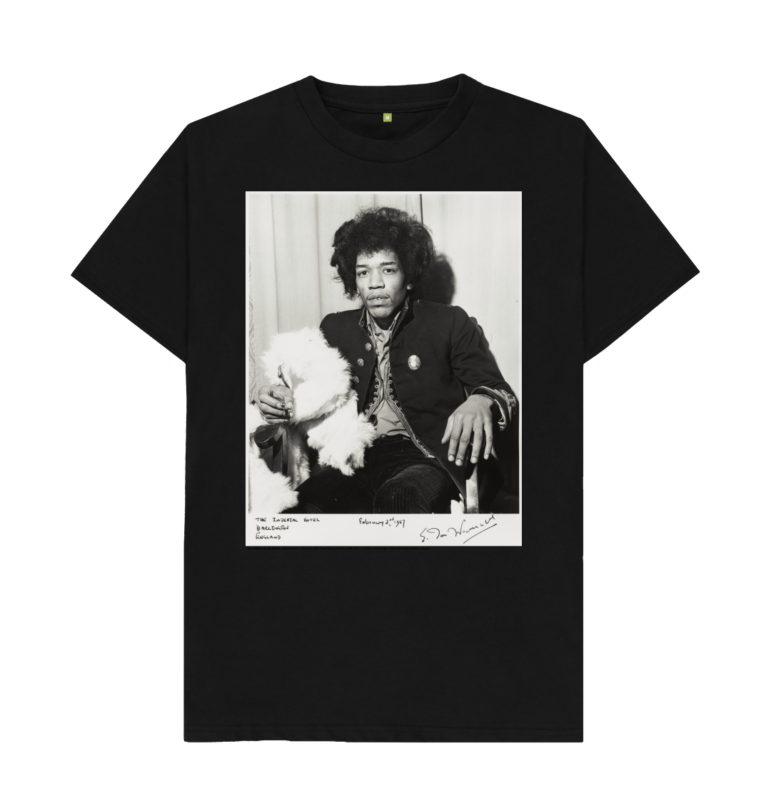 Black printed t shirt front