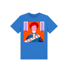 Bright Blue Printed Kids T-Shirt Front