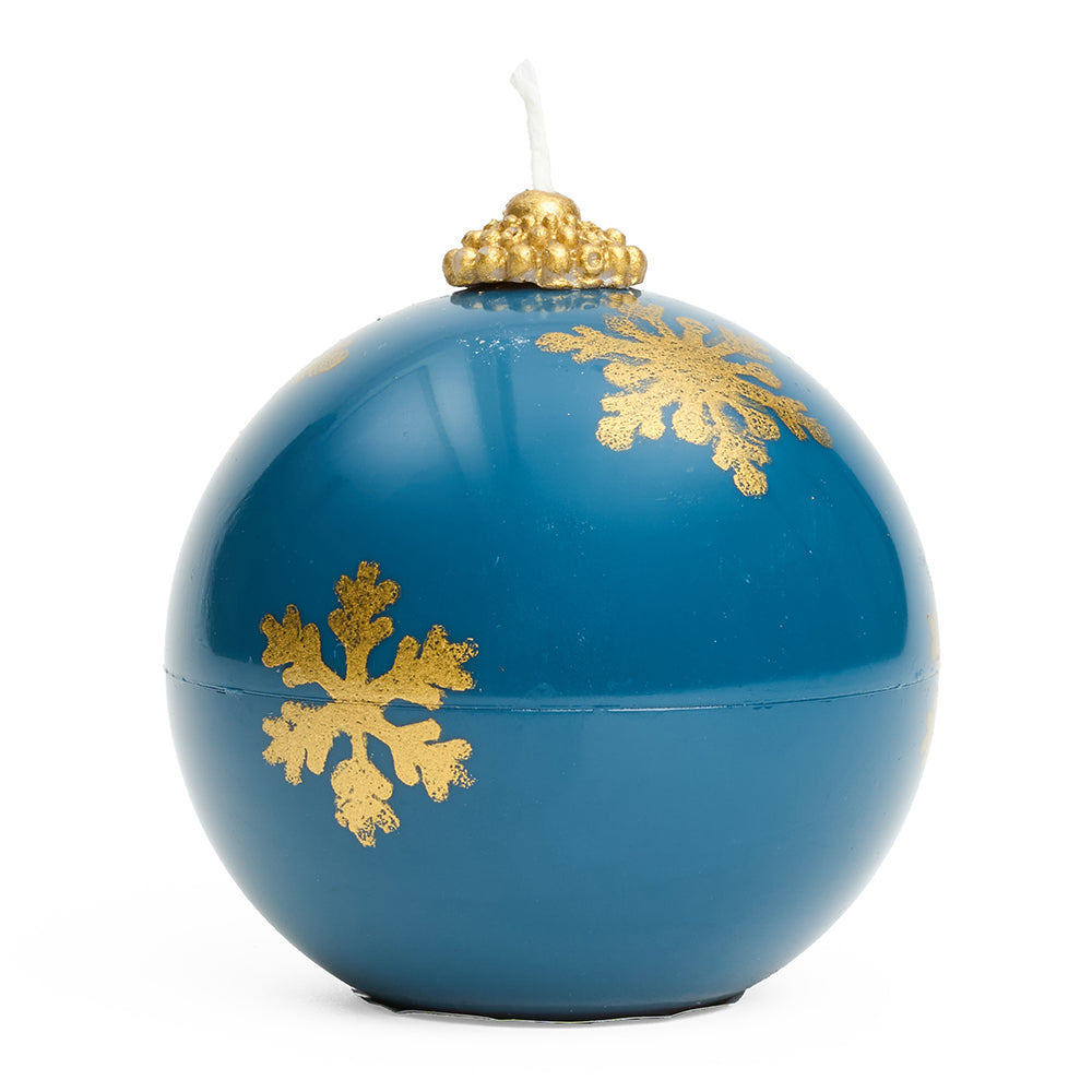 Bauble candle blue gold