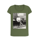 Khaki Printed T-shirt Front