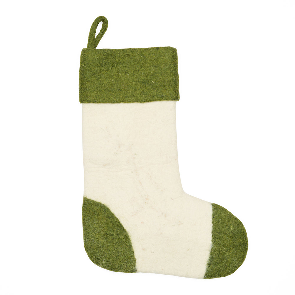 Big felt stocking with garland back