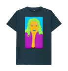 Denim Blue Printed T-shirt Front
