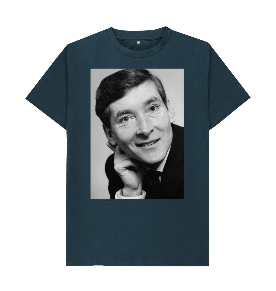 Denim blue printed t shirt front
