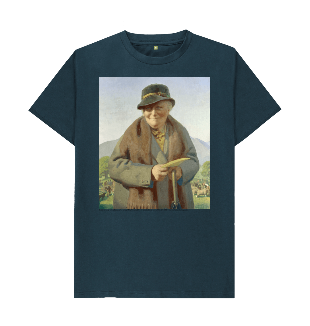 Denim blue printed t shirt front