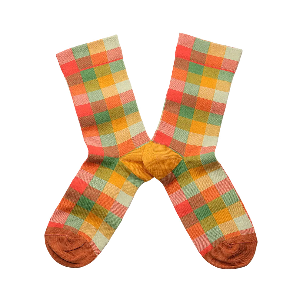 Bright checked socks