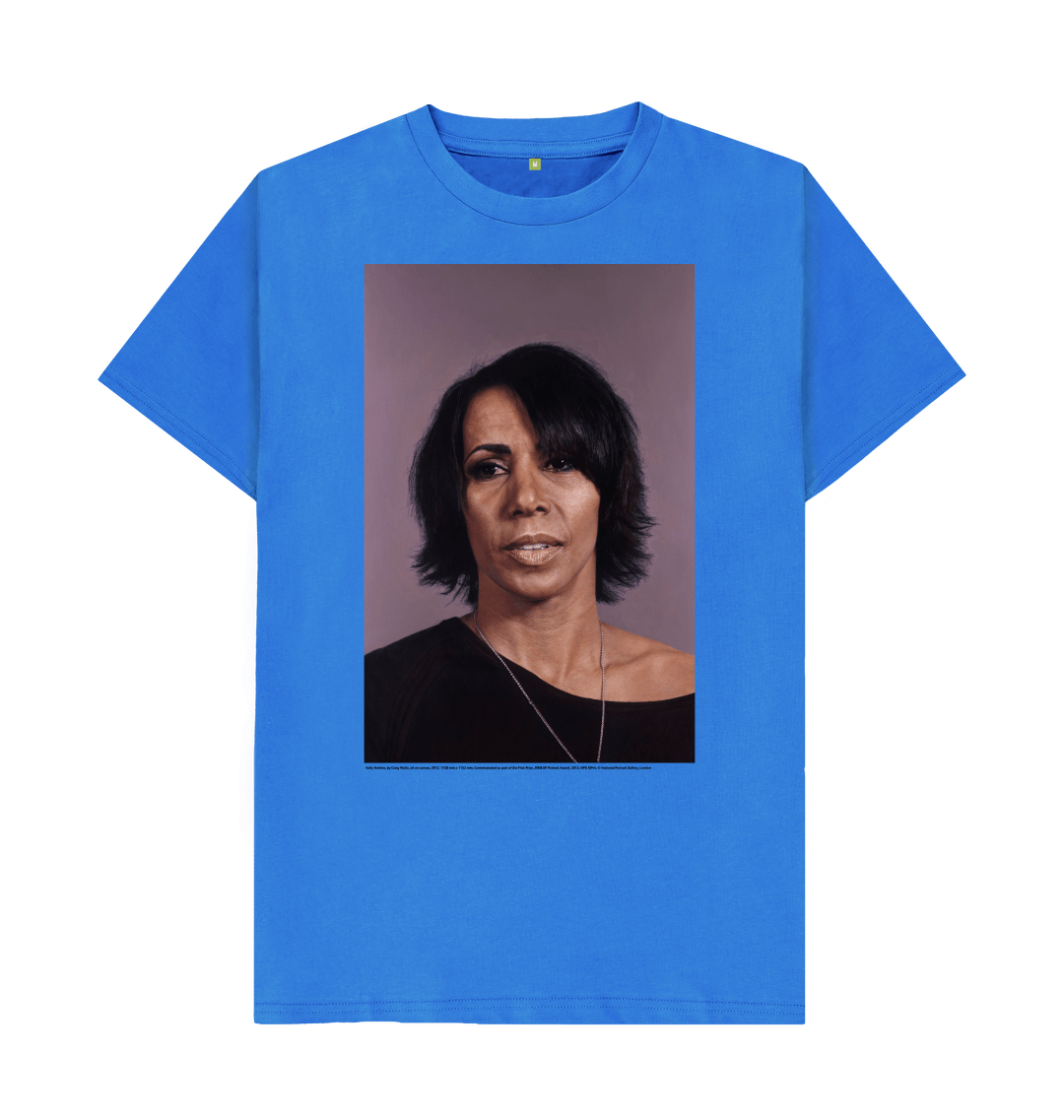 Bright blue printed t shirt front