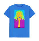 Bright Blue Printed T-shirt Front
