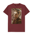 Red Wine Printed T-shirt Front