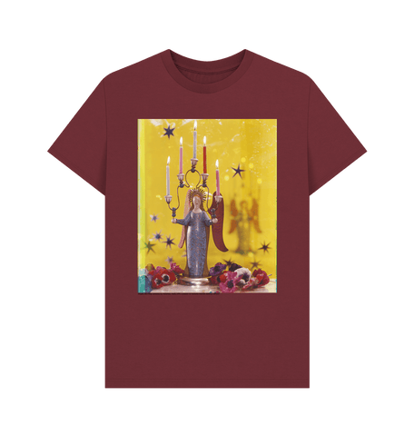 Red Wine Angels (Burning Candles) by Yevonde  Unisex Crew Neck T-shirt