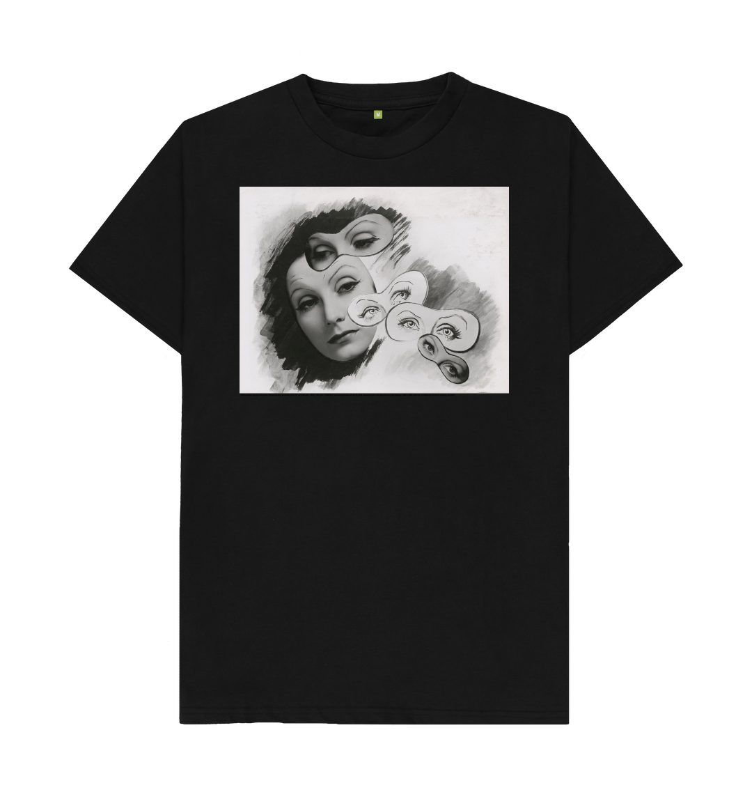 Black printed t shirt front