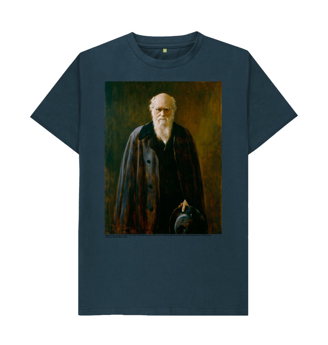 Denim blue printed t shirt front