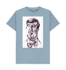 Stone Blue Printed T-shirt Front