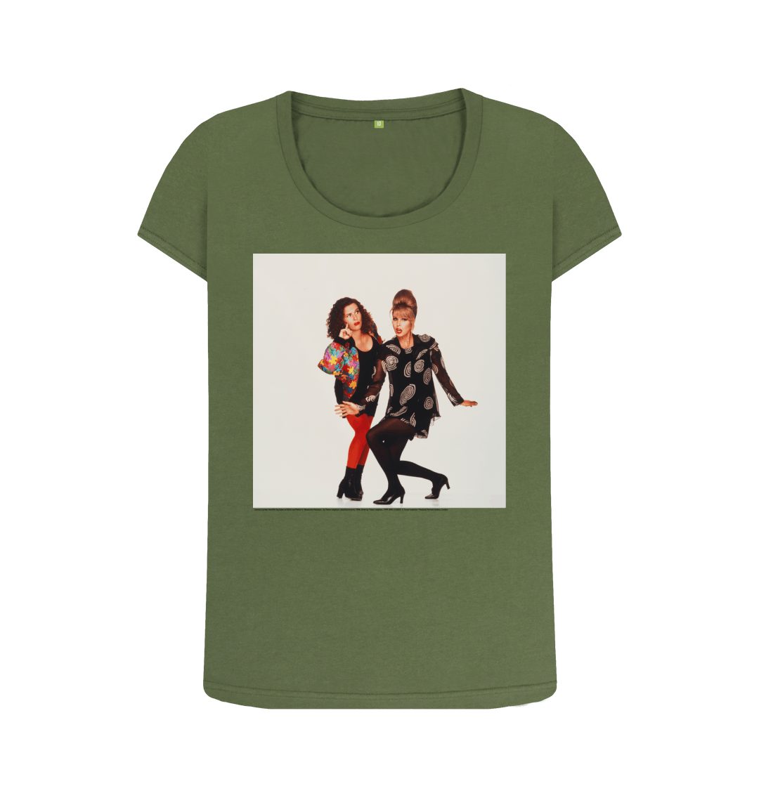 Khaki printed t shirt front