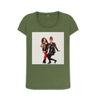 Khaki Printed T-shirt Front