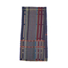 Multicolour pattern scarf folded on a white background