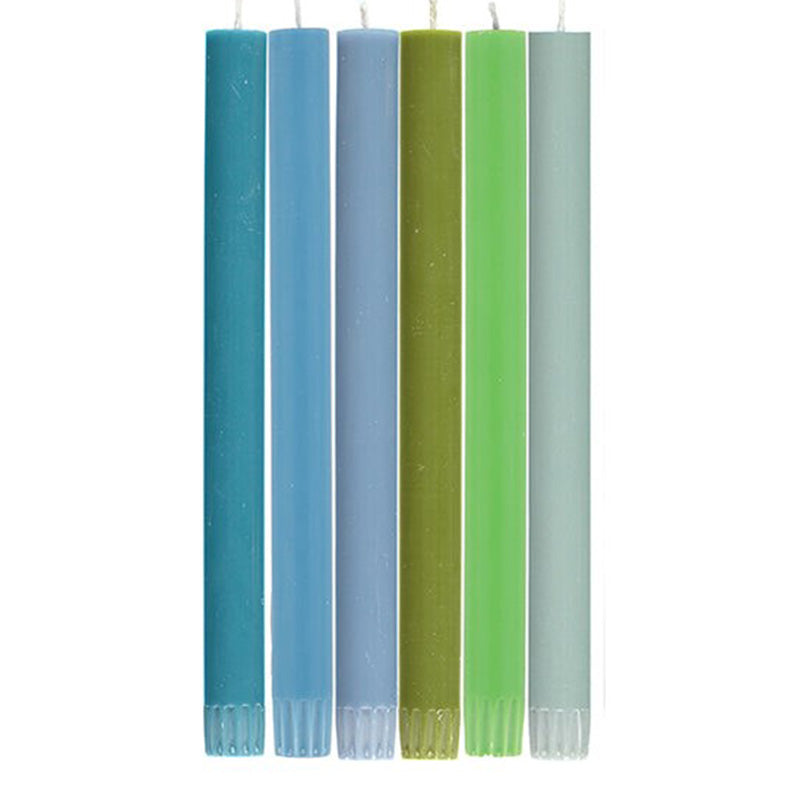 Candles rainbow cool blue green